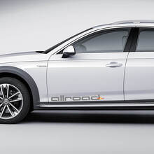 Pair Audi Allroad Decal Logo Doors Quattro Stickers Decals 2