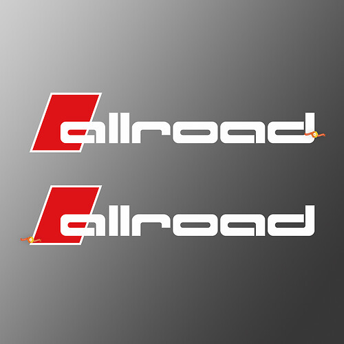Caliper Audi Allroad Decal Side Doors Stickers Decals 1