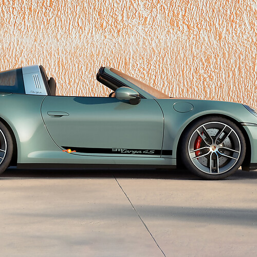 Side Doors Decorative Decal Sticker for Porsche 911 Targa 4S 2026 1