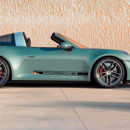 Side Doors Decorative Decal Sticker for Porsche 911 Targa 4S