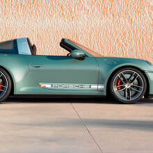 Lettering Stripe Side Doors Decal Sticker for Porsche 911 Targa 4S 2