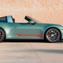 Lettering Stripe Side Doors Decal Sticker for Porsche 911 Targa 4S 3