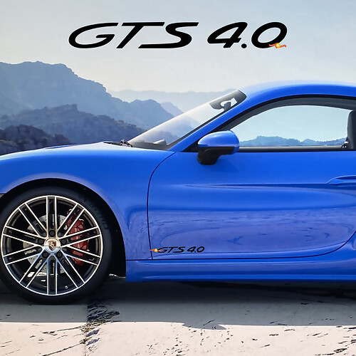 Side Doors Decal Sticker for Porsche 718 Cayman GTS 4.0