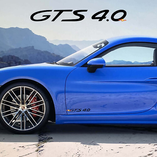 Side Doors Decal Sticker for Porsche 718 Cayman GTS 4.0 4