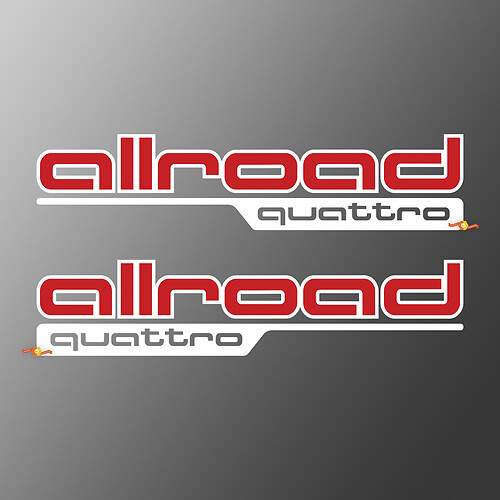 Window Side Audi Allroad Quattro Decal Stickers Decals