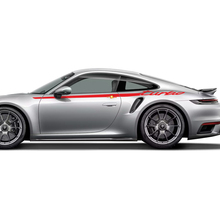 Side TURBO stripes Kit graphic Decal Sticker for Porsche 911 Turbo S 992.2 3