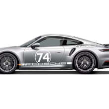 Side 911 Turbo 50 Years Design Stripes Decal Sticker for Porsche 911 Turbo S 992.2 2