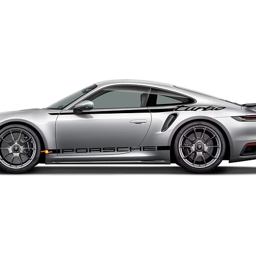 911 Turbo 50 Years 2025 graphic Heritage Design stripes Kit Decal Sticker for Porsche 911 Turbo S 992.2