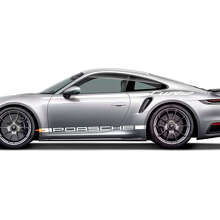 Side 911 Turbo 50 Years Design Stripes Decal Sticker 2 for Porsche 911 Turbo S 992.2 2