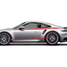 Side 911 Turbo 50 Years Design Stripes Decal Sticker 2 for Porsche 911 Turbo S 992.2 3