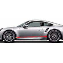 Porsche-Style Rocker Panel Stripe Vinyl Decal Kit for Porsche 911 Turbo S 992.2_3