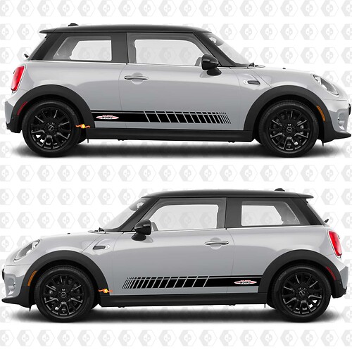 Side Stripes graphics decal John Cooper Works for Mini Cooper S 1