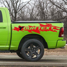 Custom Mud Splash Bedside Vinyl Decal Kit for Dodge Ram Rebel_2