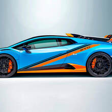 Racing incline Stripes Side Vinyl Decal Sticker Graphics for Lamborghini STO 2