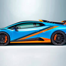 Racing incline Stripes Side Vinyl Decal Sticker Graphics for Lamborghini STO 2
