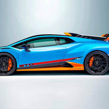 Racing incline Stripes Side Vinyl Decal Sticker Graphics for Lamborghini STO 2 3