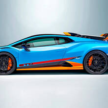Racing incline Stripes Side Vinyl Decal Sticker Graphics for Lamborghini STO 2 3