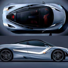 McLaren 720S Full body Hood Side Stripes Graphics Vinyl Decal Sticker 2