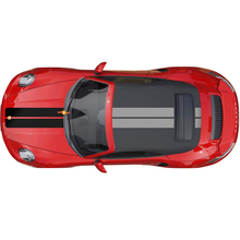 Dual Hood Roof Stripes Decal Sticker for Porsche 911 Turbo S 2026 3