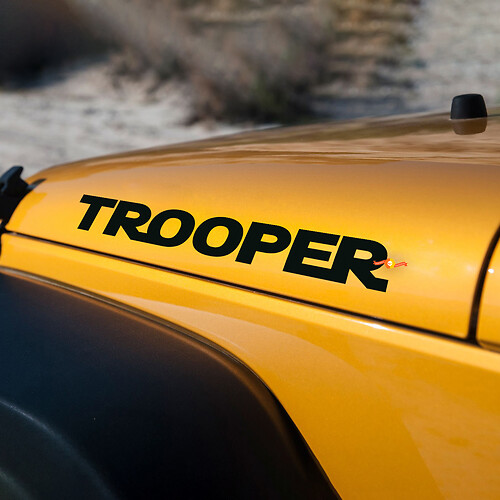 Trooper Hood Decal Sticker for Jeep Wrangler 1