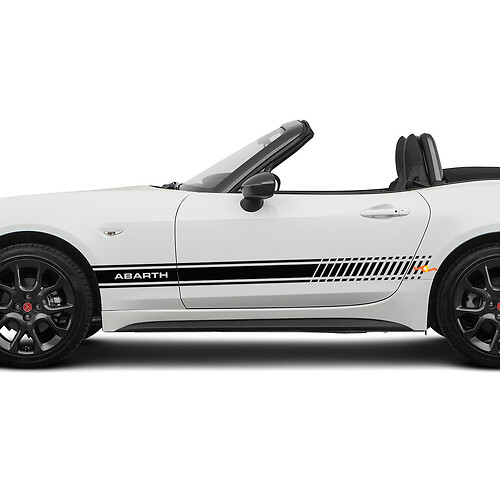 Side Racing Stripe Decal Graphics Sticker for Fiat 124 Spider Abarth 2