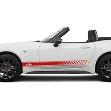 Side Abarth Racing Stripe Decal Graphics Sticker for Fiat 124 Spider Abarth 2