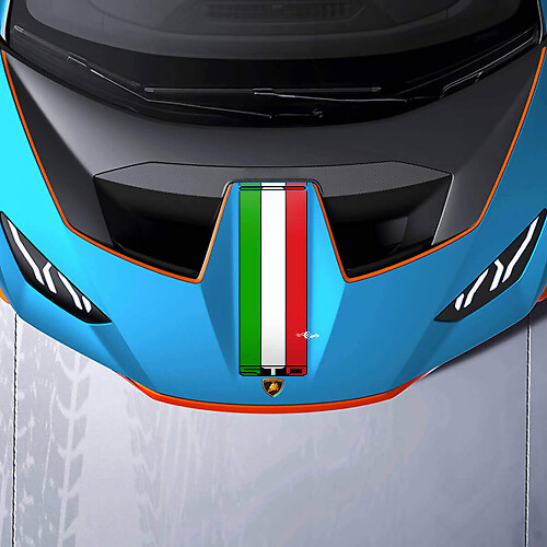 Hood Racing Stripes Tri Color Vinyl Decal Sticker Graphics for Lamborghini STO