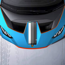 Hood Racing Stripes Tri color Vinyl Decal Sticker Graphics for Lamborghini STO 2