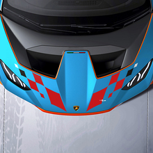 Hood Checkered Racing Vinyl Decal Sticker Graphics for Lamborghini STO 2