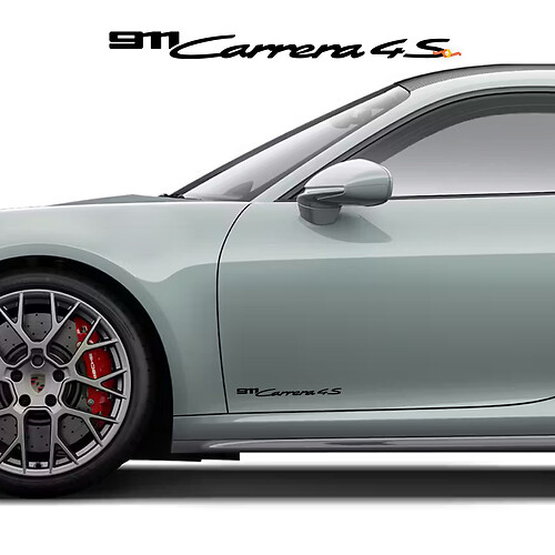 2x Porsche Porsche 911 Carrera 4G Signature Side Doors Decals Stickers 1