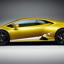 Side Checkered Racing Vinyl Decal Sticker Graphics for Lamborghini Huracan Evo 2