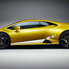 Side Checkered Racing Vinyl Decal Sticker Graphics for Lamborghini Huracan Evo 2