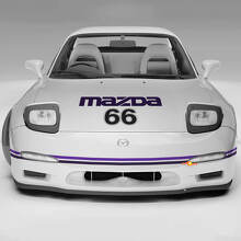 Full 66 Kit Side Hood Stripe Decal Sticker - Custom Vinyl Sticker for Mazda RX-7 Sport 2