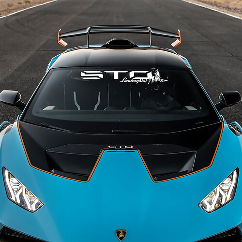 Windshield STO logo Lambo Vinyl Decal Sticker Graphics for Lamborghini STO