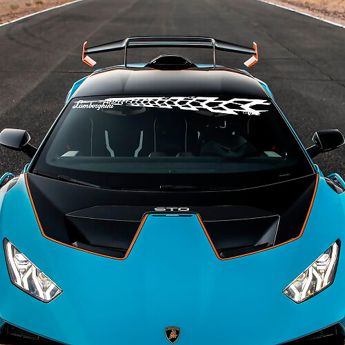 Windshield Tire tracks Lambo Vinyl Decal Sticker Graphics for Lamborghini STO
