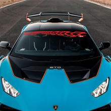 Windshield Tire tracks Lambo Vinyl Decal Sticker Graphics for Lamborghini STO 3