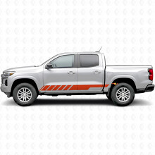 Slanted Racing Door & Rocker Panel Vinyl Stripes for Chevrolet Colorado 3rd Gen 2023-2026_4