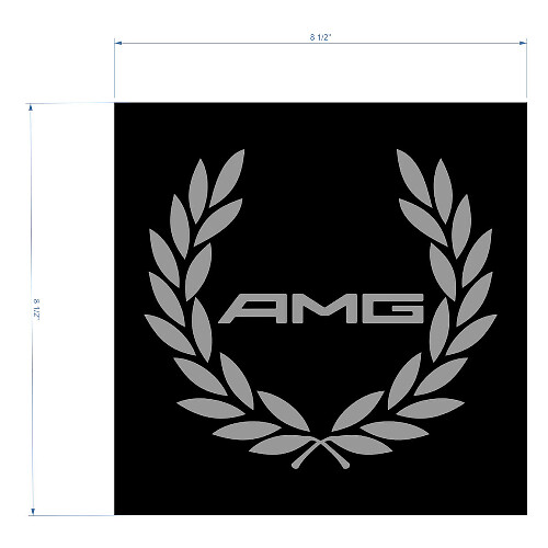 AMG Racing Wreath Decal Sticker logo to cover the distronic for Mercedes Benz 4matic S63 C63S