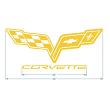 Corvette C6 Hood Logo Vinyl Decal Sticker 2 2
