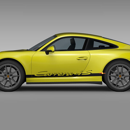 Side Rocker Panel Racing Stripes Decal Sticker for Porsche Carrera 4S 2