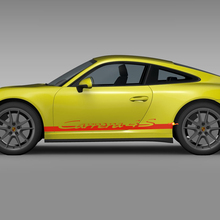 Side Rocker Panel Racing Stripes Decal Sticker for Porsche Carrera 4S 2 2