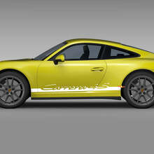 Side Rocker Panel Racing Stripes Decal Sticker 2 for Porsche Carrera 4S 3