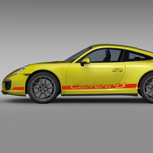 Side Rocker Panel Racing Stripes Decal Sticker for Porsche Carrera 4S style 3 2