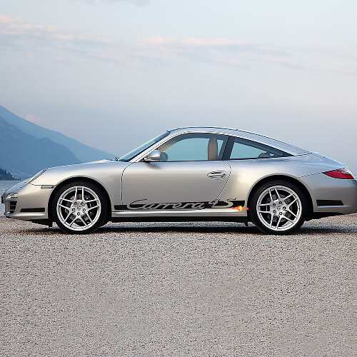 Side Rocker Panel Racing Stripes Decal Sticker for Porsche Carrera 4S style 4