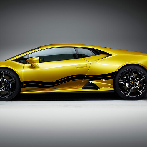 Side Wave Stripes Graphics Racing Vinyl Decal Sticker Graphics for Lamborghini Huracan Evo 1