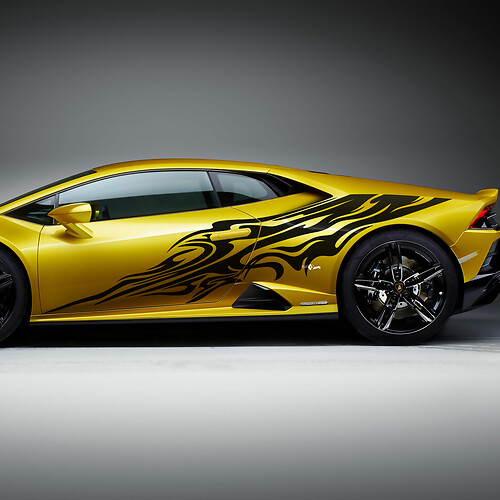 Side Tribal Stripes Graphics Racing Vinyl Decal Sticker Graphics for Lamborghini Huracan Evo 1