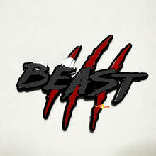 Beast Claw Scratch Fender 3D Badge Emblem_4