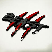 Beast Claw Scratch Fender 3D Badge Emblem_5