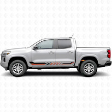 Checkered Racing Door & Rocker Panel Vinyl Stripes for Chevrolet Colorado 3rd Gen 2023-2026_2
