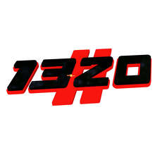 1320 Hash Black and Red 3D Fender Badge_4